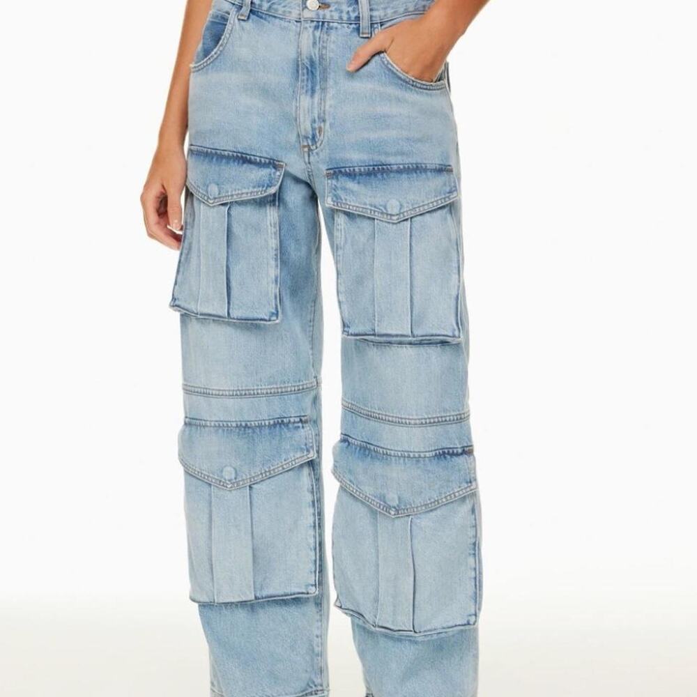 Agolde blue cargo jeans size